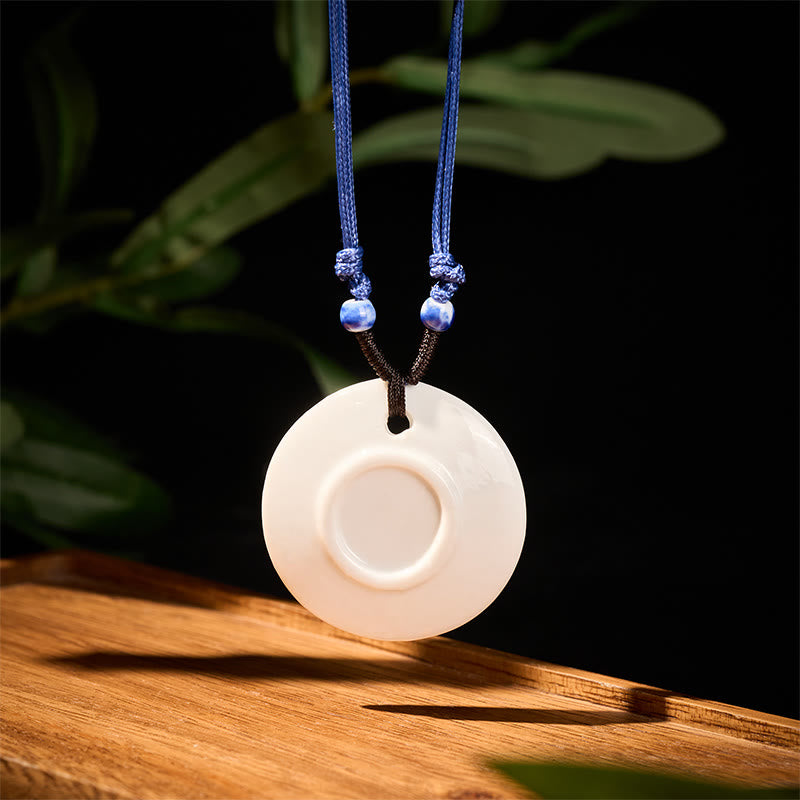 Buddha Stones, etniczna piwonia, kwiaty brzoskwini, symbol lotosu, ceramika, wisiorek oświecenia - image 20