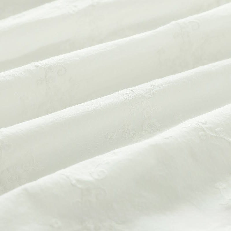 Koszula damska z długim rękawem z bawełny z haftowanymi kwiatami i falbaną na kołnierzyku z motywem Buddha Stones - image 16