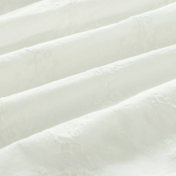 Koszula damska z długim rękawem z bawełny z haftowanymi kwiatami i falbaną na kołnierzyku z motywem Buddha Stones - image 16