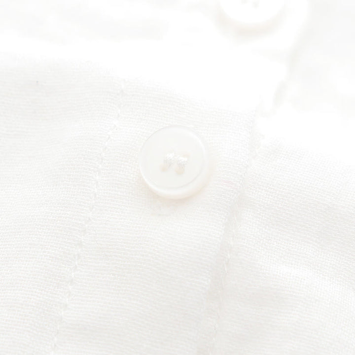 Koszula damska z długim rękawem z bawełny "Buddha Stones Fall White Green Grass Buttons" - image 10