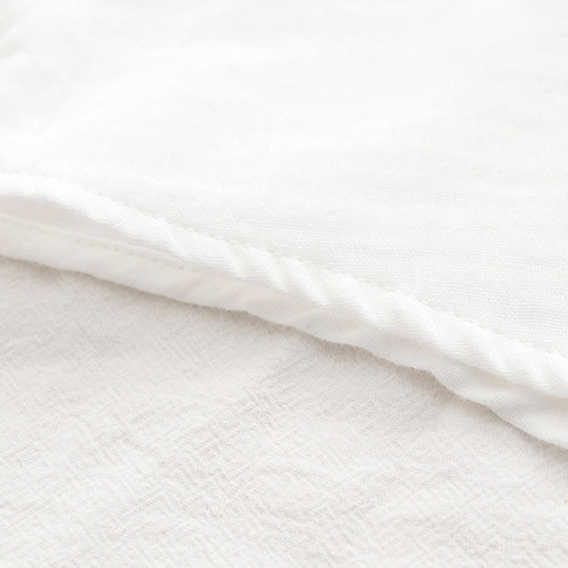 Koszula damska z długim rękawem z bawełny "Buddha Stones Fall White Green Grass Buttons" - image 12