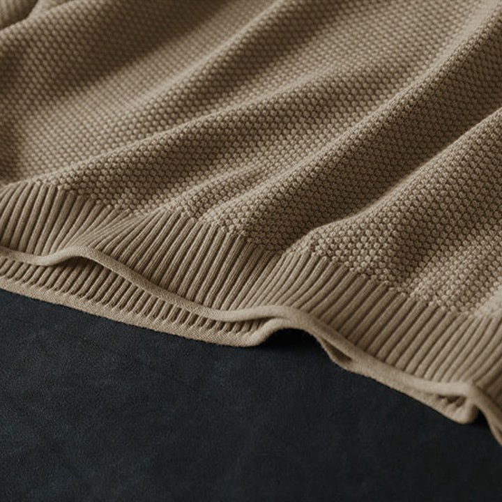 Sweter damski z długim rękawem i dzianiny z bawełny z długimi, kolorowymi guzikami i dekoltem w serek z Buddha Stones - image 5