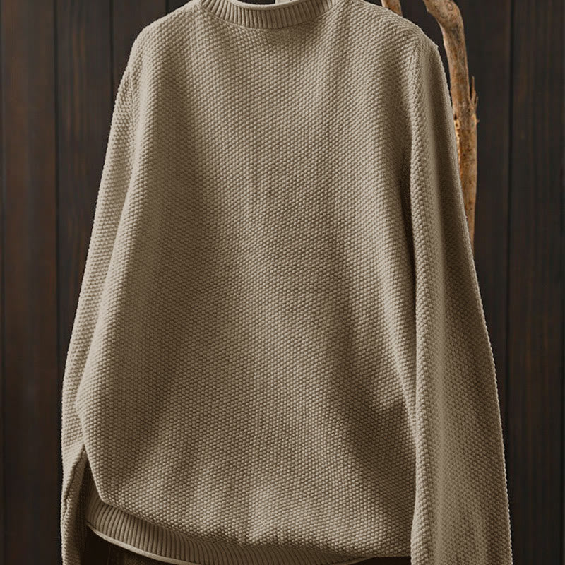 Sweter damski z długim rękawem i dzianiny z bawełny z długimi, kolorowymi guzikami i dekoltem w serek z Buddha Stones - image 2