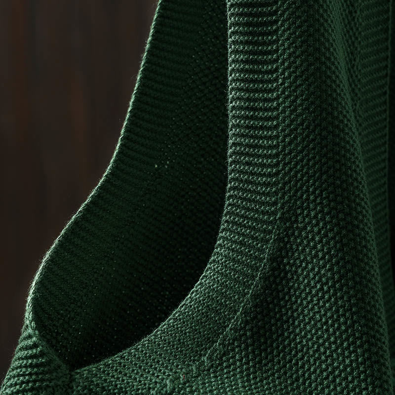 Kamizelka damska bez rękawów z dzianiny bawełnianej z haftowanymi guzikami w kształcie Buddha Stones i drzewa królika - image 7