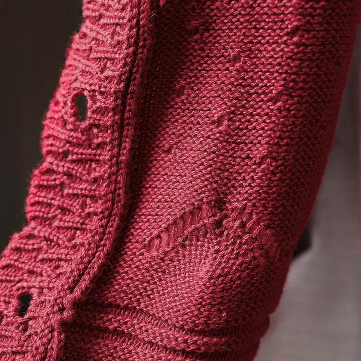 Sweter kardigan z długim rękawem i kieszeniami z dzianiny Buddha Stones Fall Lace Buttons Cotton - image 10