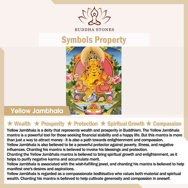 Naszyjnik z wisiorkiem Jambhala z Buddha Stones, 24-karatowym złotem, z mosiądzu, z żółtym łańcuszkiem ochronnym i symbolem dobrobytu - image 5