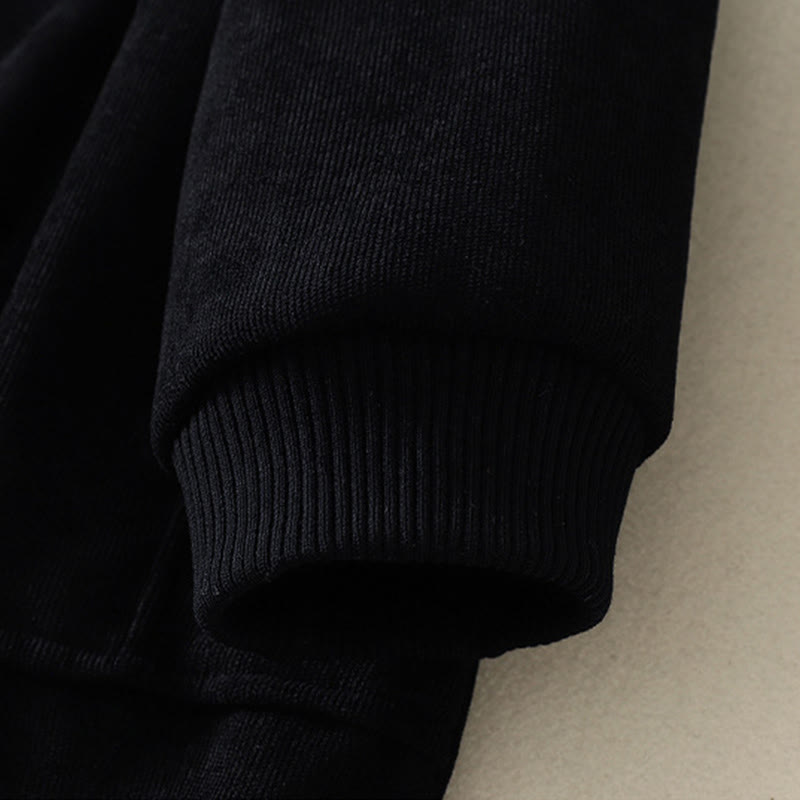 Sukienka midi damska z długim rękawem i kieszeniami, zimowa, bawełniana, z wysokim kołnierzem i Buddha Stones - image 23