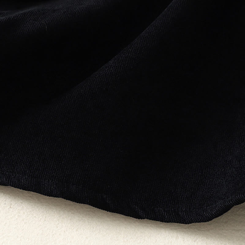 Sukienka midi damska z długim rękawem i kieszeniami, zimowa, bawełniana, z wysokim kołnierzem i Buddha Stones - image 24