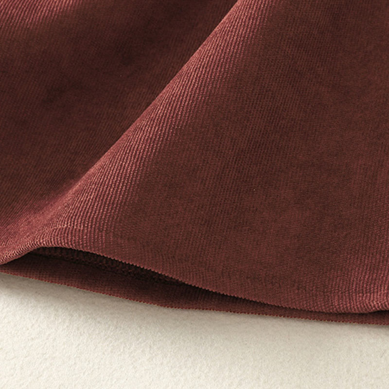 Sukienka midi damska z długim rękawem i kieszeniami, zimowa, bawełniana, z wysokim kołnierzem i Buddha Stones - image 12