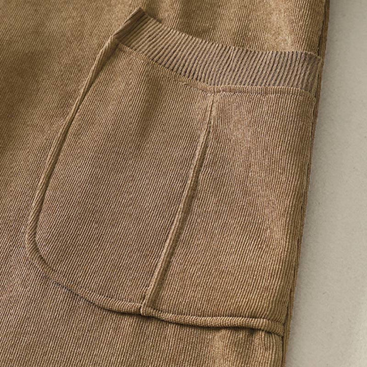 Sukienka midi damska z długim rękawem i kieszeniami, zimowa, bawełniana, z wysokim kołnierzem i Buddha Stones - image 3