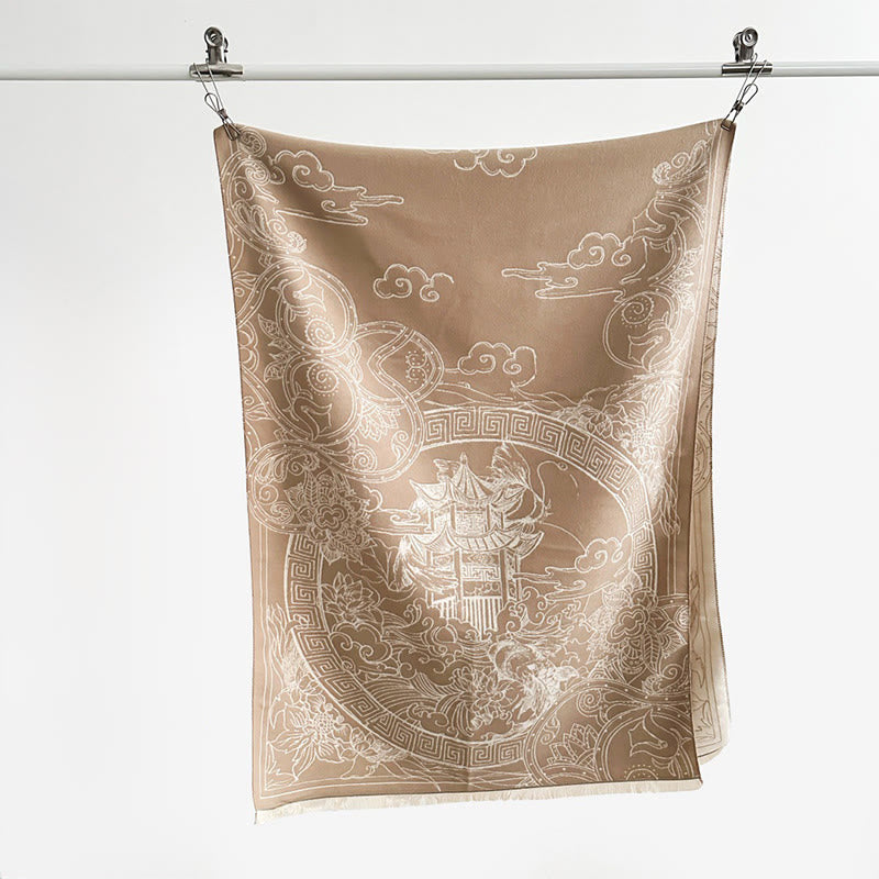 Buddha Stones, jesienny pawilon, kwiaty ryby Koi, fale, przytulny szalik - image 16