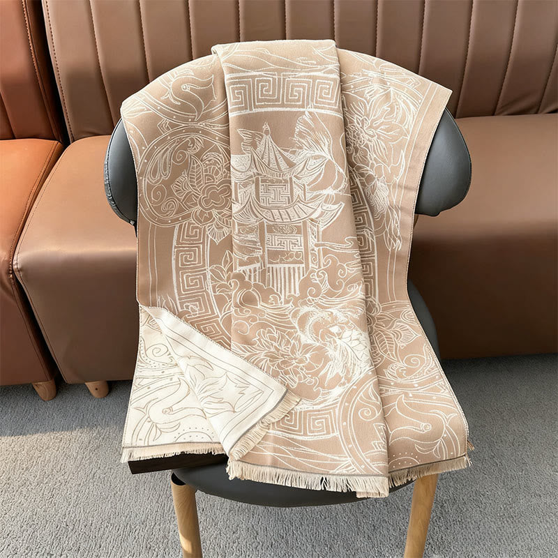 Buddha Stones, jesienny pawilon, kwiaty ryby Koi, fale, przytulny szalik - image 15