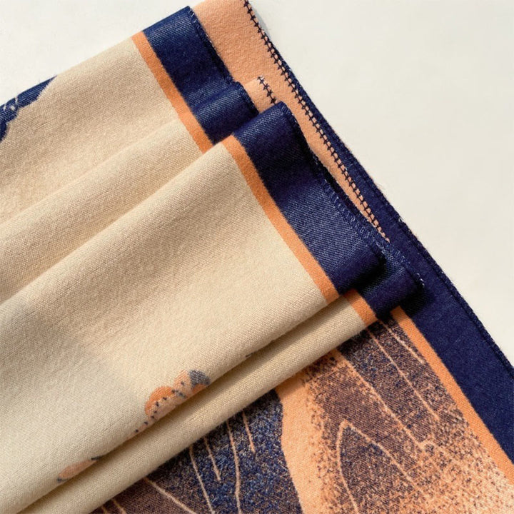 Buddha Stones Zima Góra Kwiaty Lotosu Liście Wzór Miękki Szalik Szal - image 16