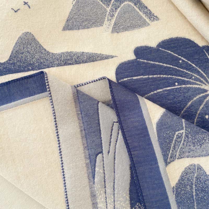 Buddha Stones Zima Góra Kwiaty Lotosu Liście Wzór Miękki Szalik Szal - image 9