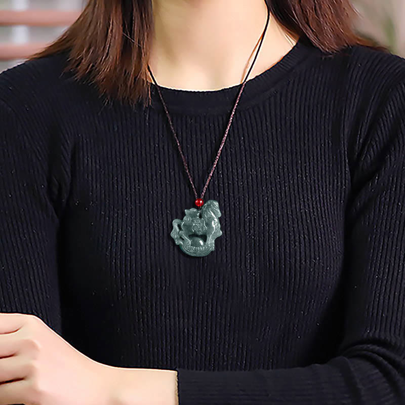 Naszyjnik z Buddha Stones, rok konia, lina szczęścia i dobrobytu - image 11