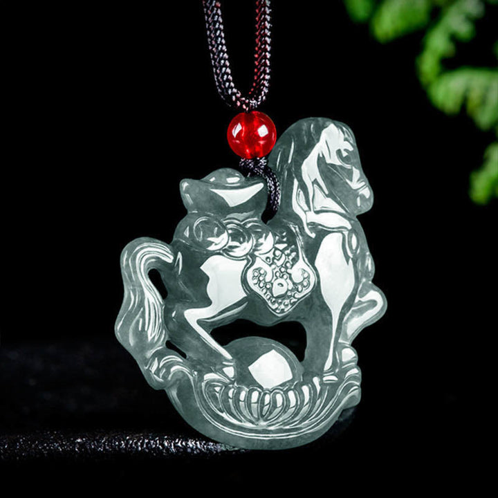 Naszyjnik z Buddha Stones, rok konia, lina szczęścia i dobrobytu - image 1