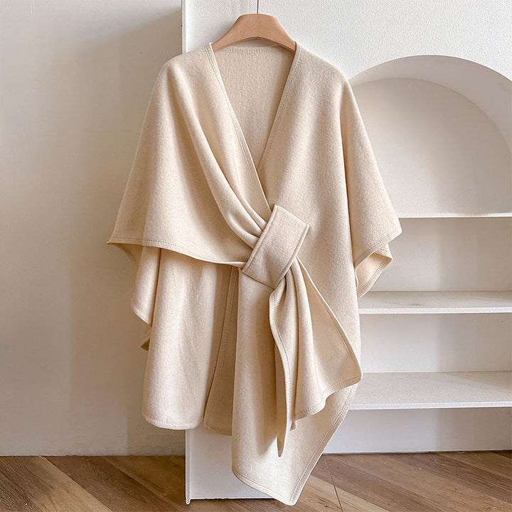 Zimowy, jednolity kolor, ciepły i przytulny, rozdzielony szal z Buddha Stones - PapayaWhip - 160*110 cm - image 0