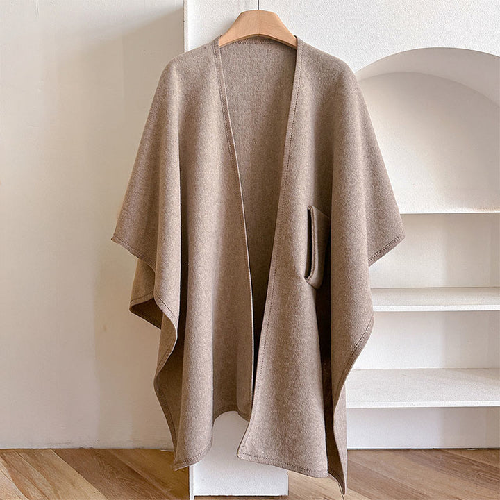 Zimowy, jednolity kolor, ciepły i przytulny, rozdzielony szal z Buddha Stones - Dębnik - 160*110 cm - image 1