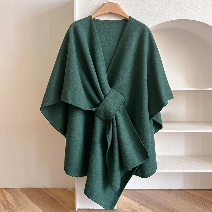 Zimowy, jednolity kolor, ciepły i przytulny, rozdzielony szal z Buddha Stones - Cyraneczka - 160*110 cm - image 7