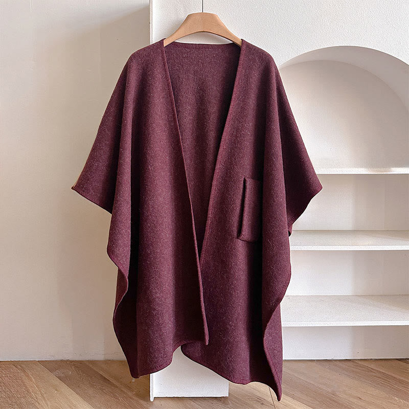 Zimowy, jednolity kolor, ciepły i przytulny, rozdzielony szal z Buddha Stones - image 16