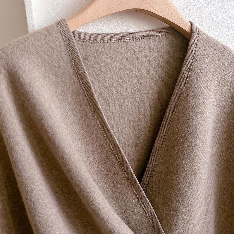 Zimowy, jednolity kolor, ciepły i przytulny, rozdzielony szal z Buddha Stones - image 2