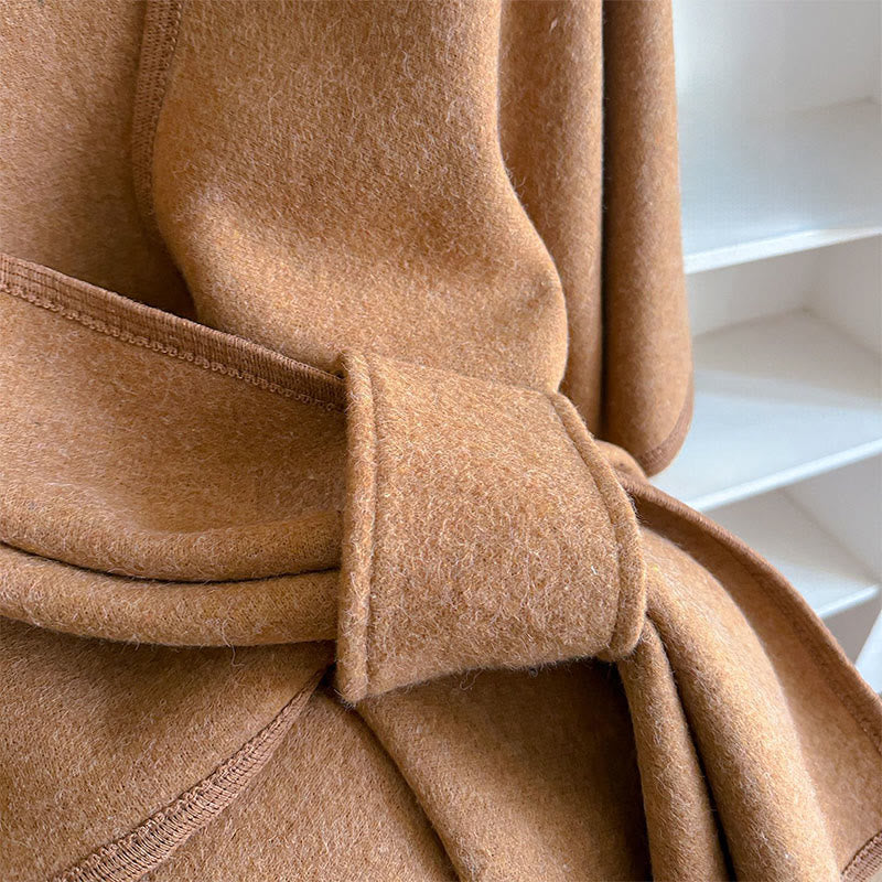 Zimowy, jednolity kolor, ciepły i przytulny, rozdzielony szal z Buddha Stones - image 6