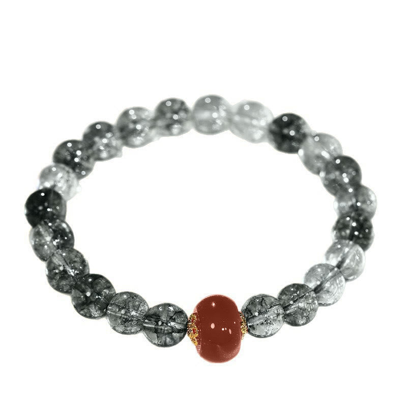 Bransoletka z zielonego, fantomowego, czerwonego agatu z Buddha Stones - image 8