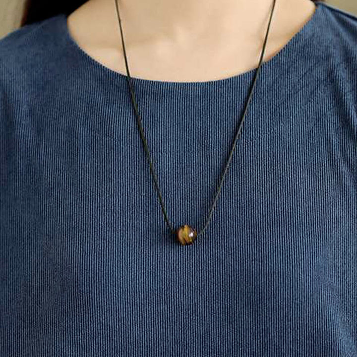 Sukienka midi Buddha Stones Fall z długim rękawem i kieszeniami, gładka, ciemnoniebieska, sztruksowa - image 8