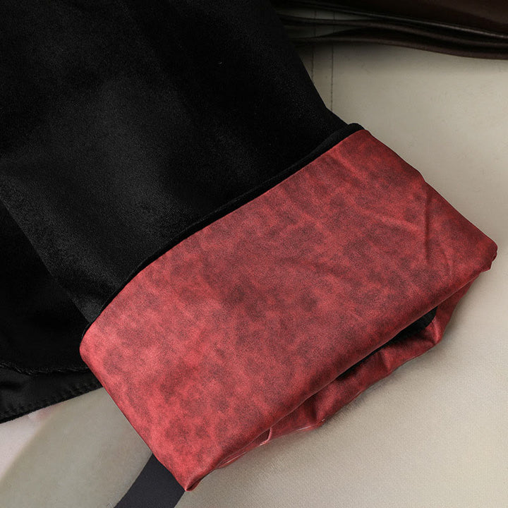 Kurtka damska z długim rękawem i grubym wykończeniem w kształcie Buddha Stones z kwiatowym wzorem  - image 3