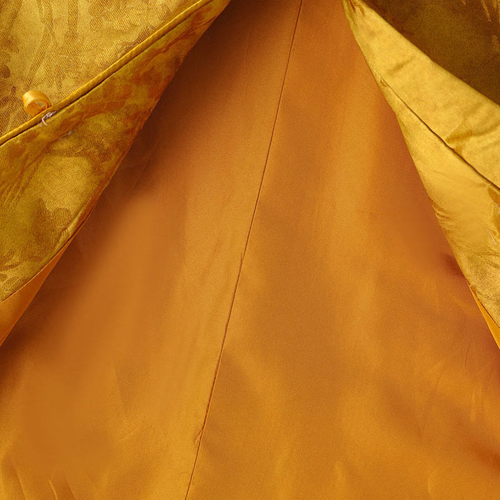 Buddha Stones z żabą i guzikami, tradycyjne chińskie wzory, damska kurtka z długim rękawem i grubym wykończeniem  - image 4