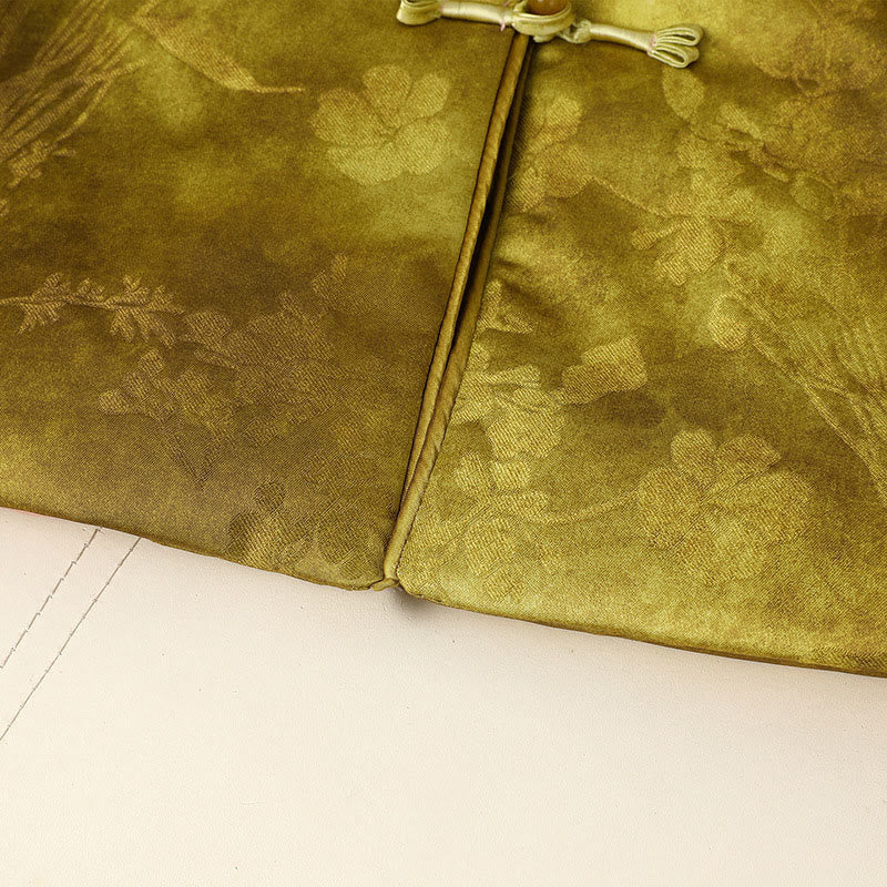 Buddha Stones z żabą i guzikami, tradycyjne chińskie wzory, damska kurtka z długim rękawem i grubym wykończeniem  - image 16