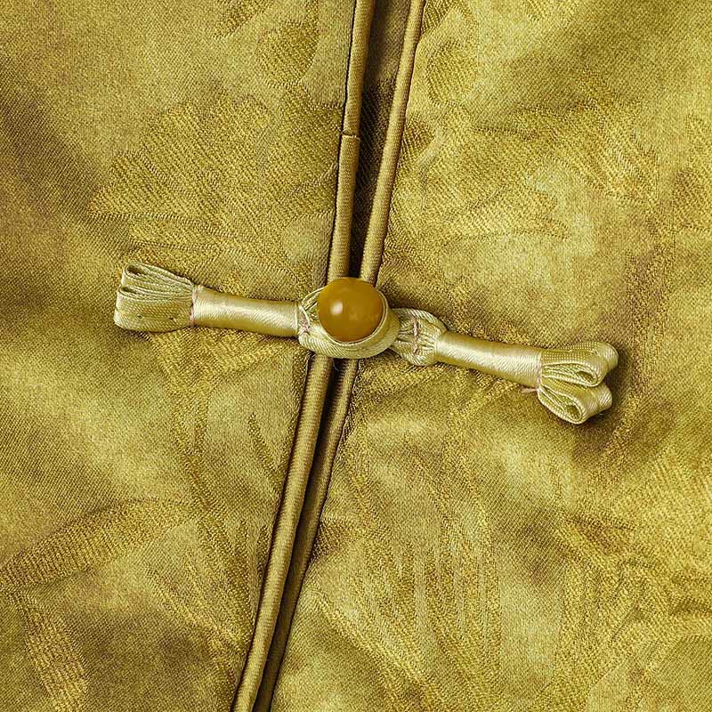 Buddha Stones z żabą i guzikami, tradycyjne chińskie wzory, damska kurtka z długim rękawem i grubym wykończeniem  - image 15