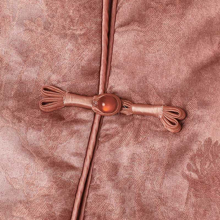 Buddha Stones z żabą i guzikami, tradycyjne chińskie wzory, damska kurtka z długim rękawem i grubym wykończeniem  - image 23