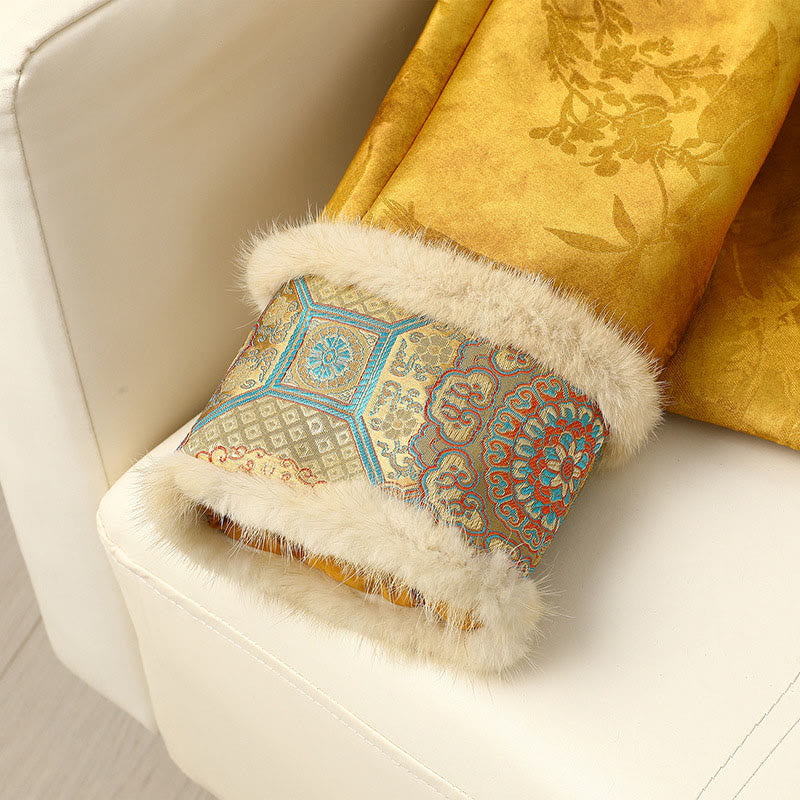 Buddha Stones z żabą i guzikami, tradycyjne chińskie wzory, damska kurtka z długim rękawem i grubym wykończeniem  - image 8