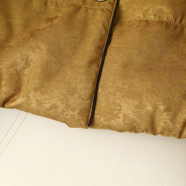 Buddha Stones Żakardowa kurtka damska z długim rękawem, grubym wykończeniem i kieszeniami, z guzikami w kolorze ciemnego wzoru - image 8