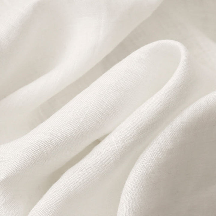 Koszula damska z długim rękawem z bawełny w jednolitym kolorze z okrągłym dekoltem i guzikami w kształcie Buddha Stones - image 12