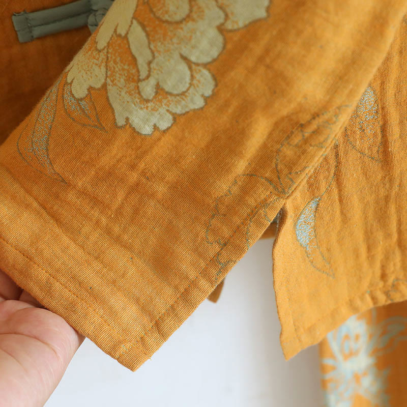 Buddha Stones, 2 sztuki, kardigan z nadrukiem żaby, długi rękaw, spodnie, kieszenie, bawełniany komplet  - image 12