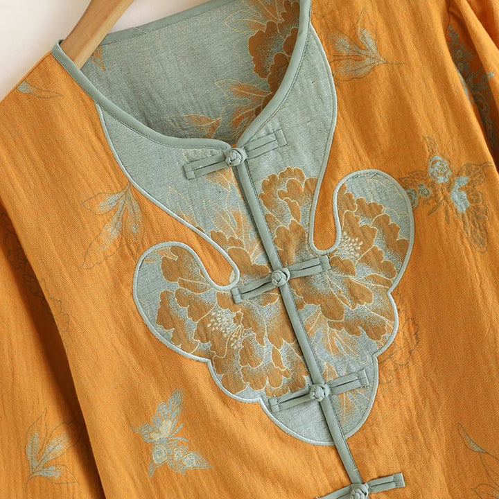 Buddha Stones, 2 sztuki, kardigan z nadrukiem żaby, długi rękaw, spodnie, kieszenie, bawełniany komplet  - image 3