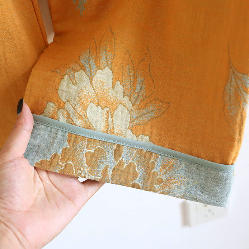 Buddha Stones, 2 sztuki, kardigan z nadrukiem żaby, długi rękaw, spodnie, kieszenie, bawełniany komplet  - image 17