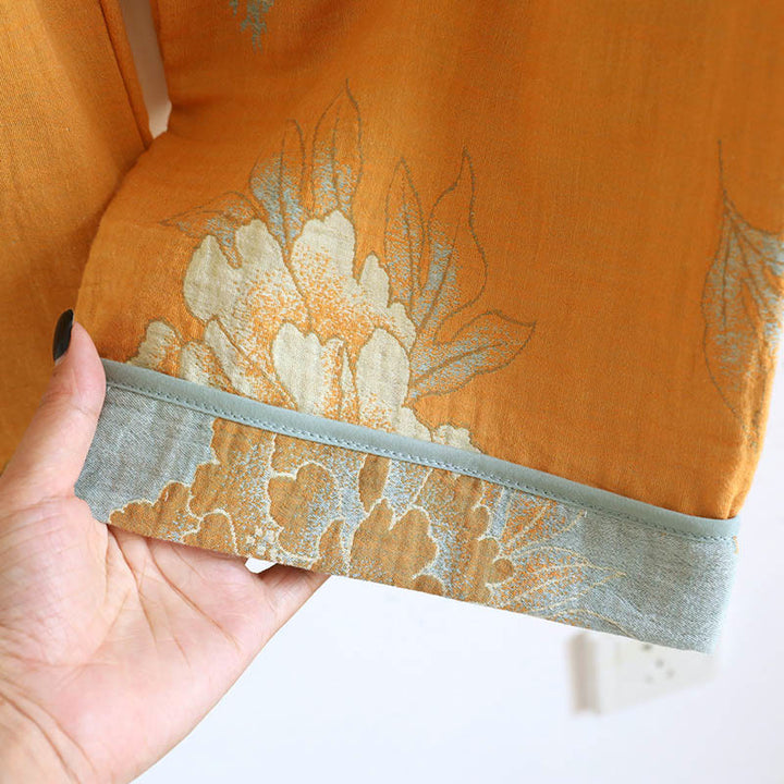 Buddha Stones, 2 sztuki, kardigan z nadrukiem żaby, długi rękaw, spodnie, kieszenie, bawełniany komplet  - image 17