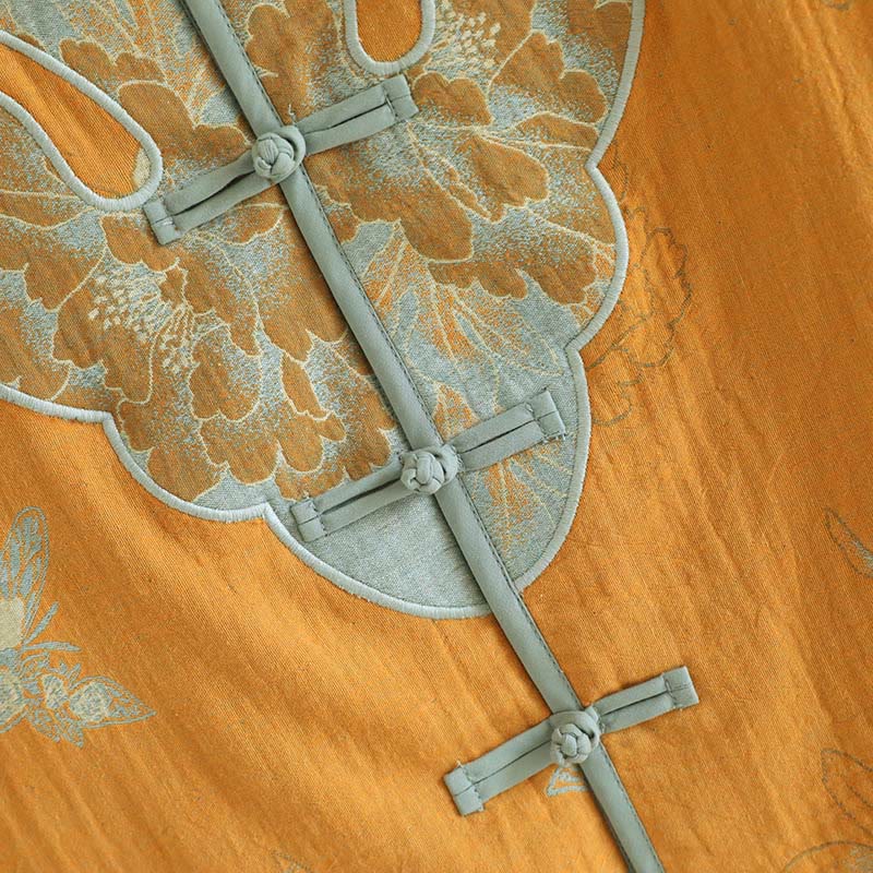 Buddha Stones, 2 sztuki, kardigan z nadrukiem żaby, długi rękaw, spodnie, kieszenie, bawełniany komplet  - image 5