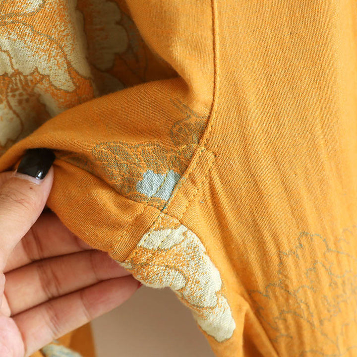 Buddha Stones, 2 sztuki, kardigan z nadrukiem żaby, długi rękaw, spodnie, kieszenie, bawełniany komplet  - image 10