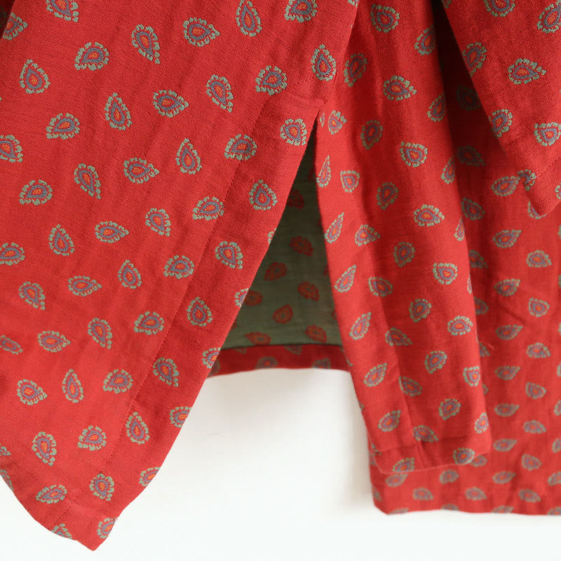 Buddha Stones, 2 sztuki, kolorowa, kwiatowa koszula z długim rękawem i guzikami żaby, komplet z czystej bawełny  - image 16