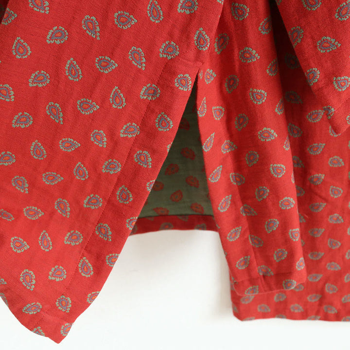 Buddha Stones, 2 sztuki, kolorowa, kwiatowa koszula z długim rękawem i guzikami żaby, komplet z czystej bawełny  - image 16