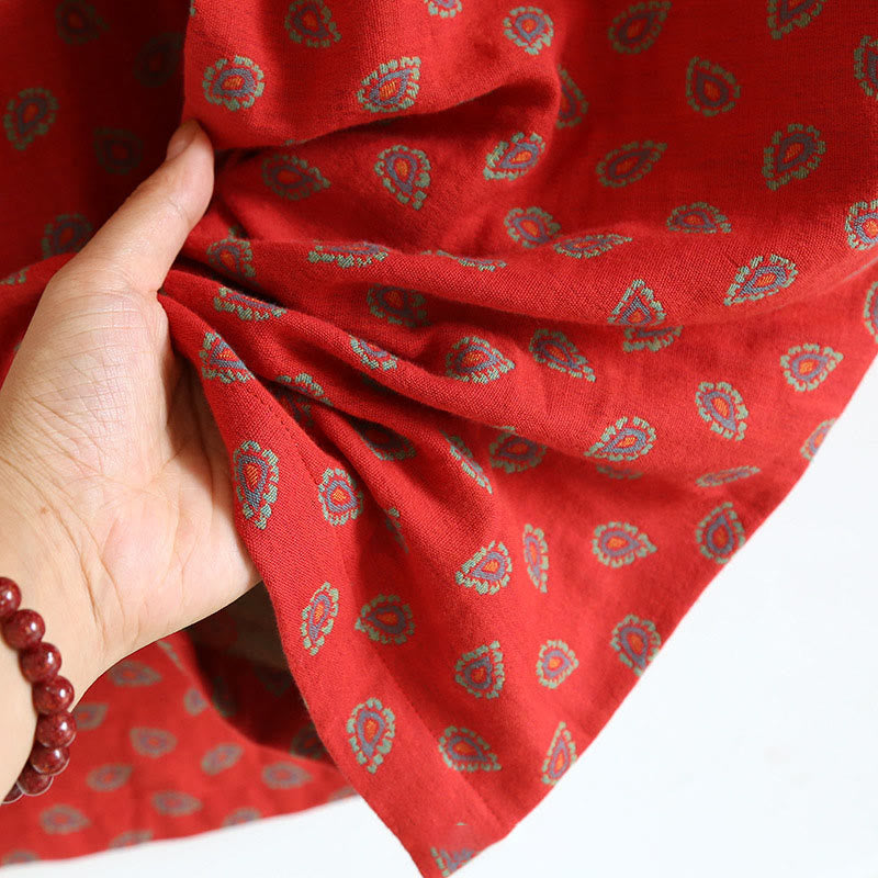 Buddha Stones, 2 sztuki, kolorowa, kwiatowa koszula z długim rękawem i guzikami żaby, komplet z czystej bawełny  - image 18