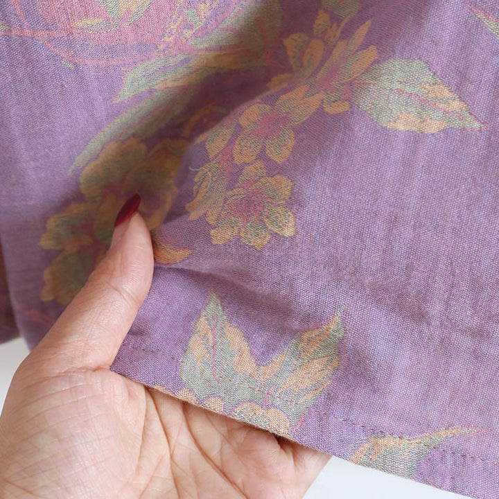 Buddha Stones, 2 sztuki, kwiatowy wzór, koszula z długim rękawem, okrągły dekolt, spodnie zapinane na guziki, komplet bawełniany  - image 22