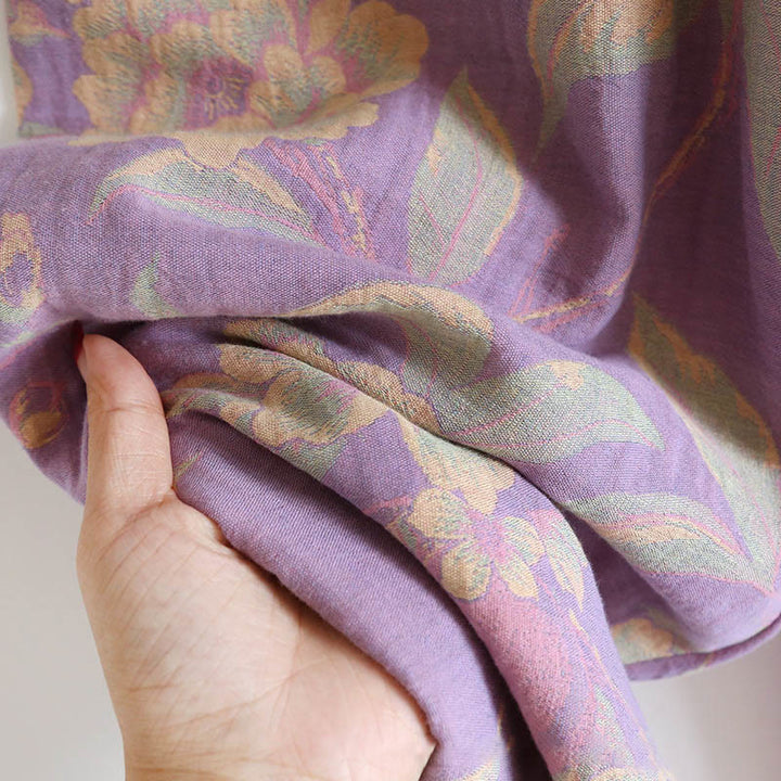 Buddha Stones, 2 sztuki, kwiatowy wzór, koszula z długim rękawem, okrągły dekolt, spodnie zapinane na guziki, komplet bawełniany  - image 17