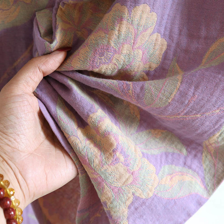 Buddha Stones, 2 sztuki, kwiatowy wzór, koszula z długim rękawem, okrągły dekolt, spodnie zapinane na guziki, komplet bawełniany  - image 13