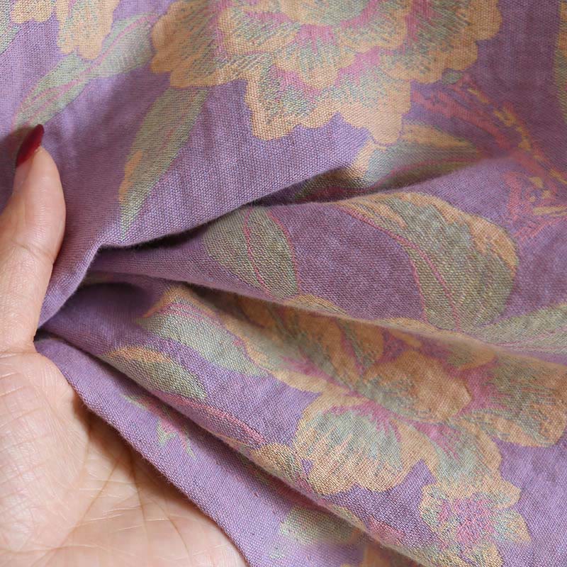 Buddha Stones, 2 sztuki, kwiatowy wzór, koszula z długim rękawem, okrągły dekolt, spodnie zapinane na guziki, komplet bawełniany  - image 23