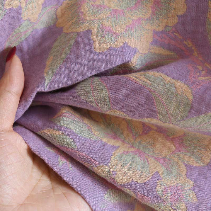 Buddha Stones, 2 sztuki, kwiatowy wzór, koszula z długim rękawem, okrągły dekolt, spodnie zapinane na guziki, komplet bawełniany  - image 23